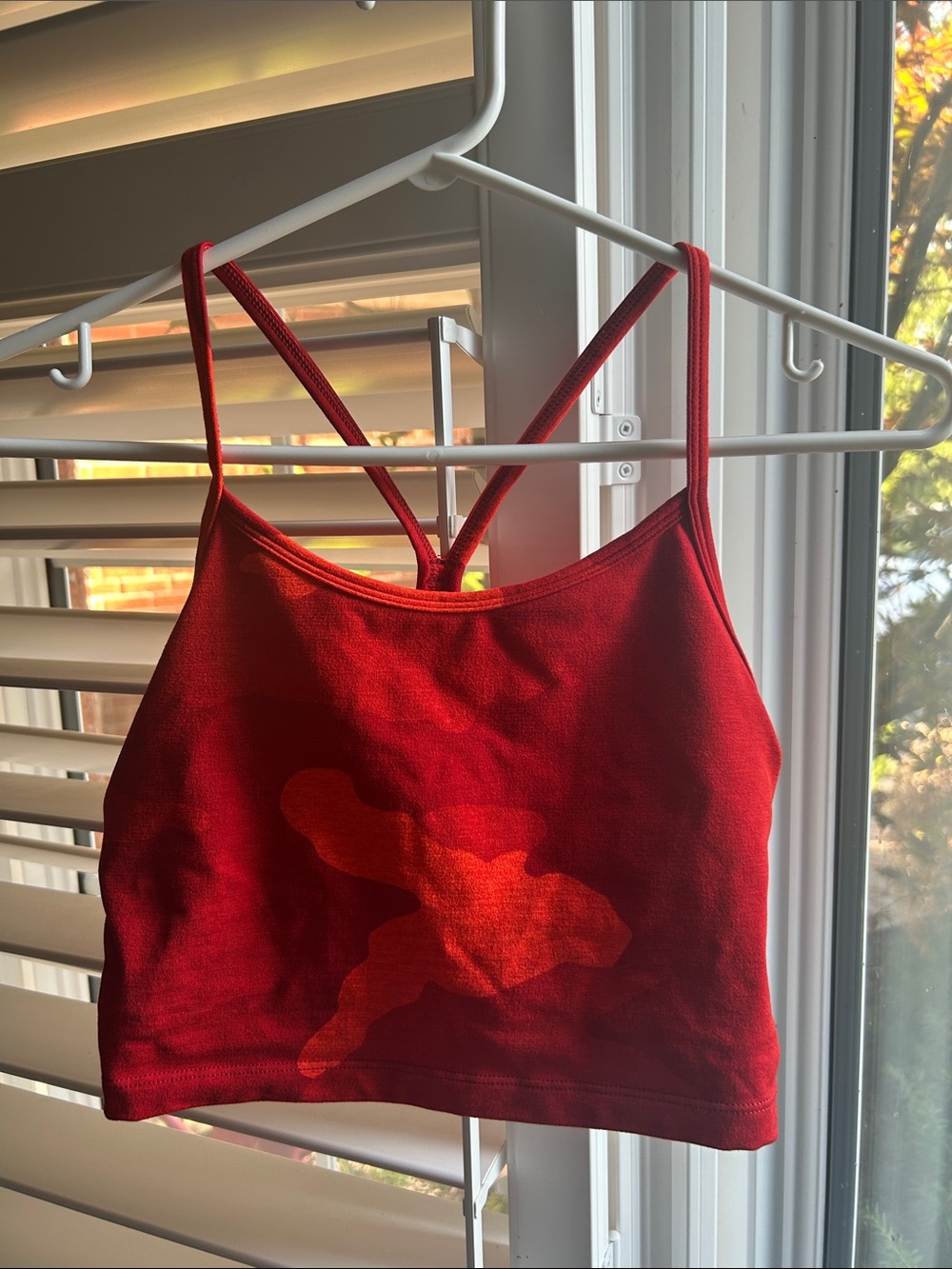 aerie Red Strappy Crop Bralette Tank